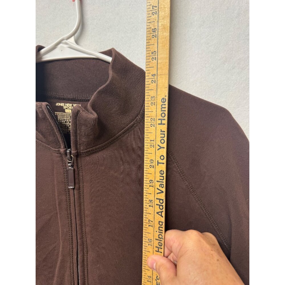 Jones New York Brown Full-Zip Jacket Womens Large - Picture 7 of 10